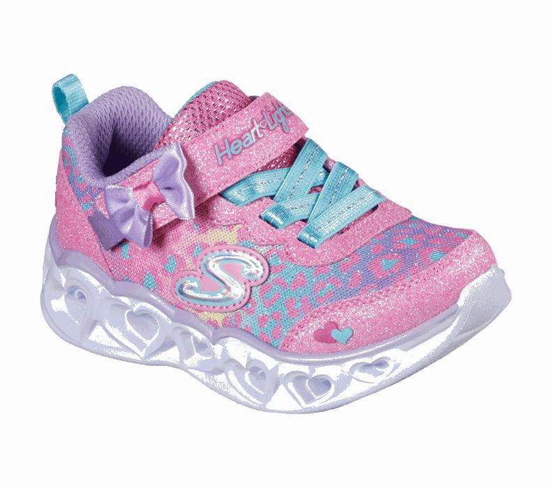 Skechers Flickor Rosa/Olika Färger Sneakers - S Lights: Heart Lights - Untamed Heart - Sverige (FDMS